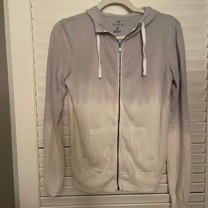 Ombré zip up hoodie